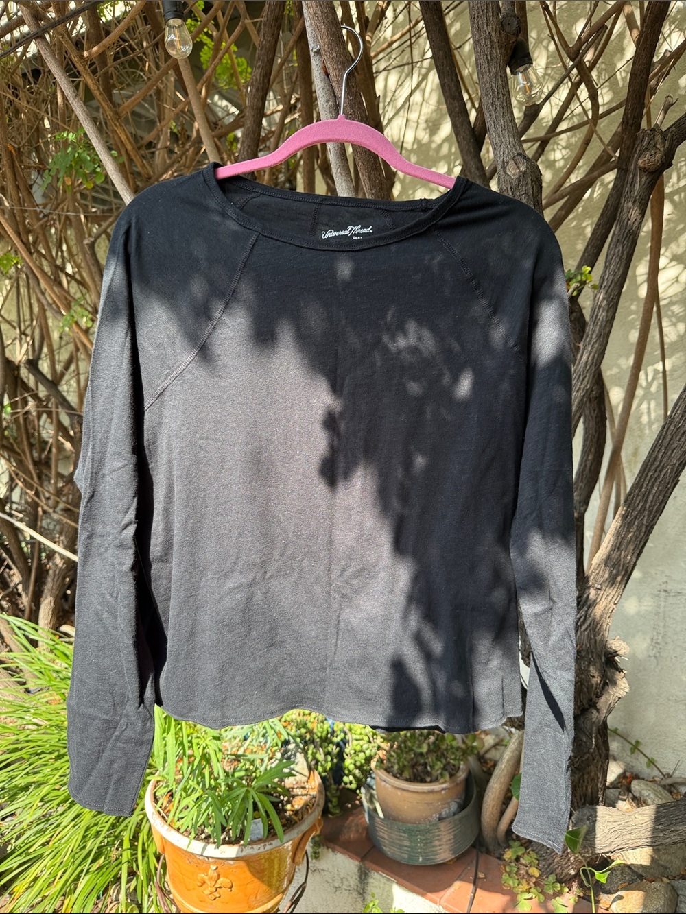 Universal Thread Black Long Sleeve Crewneck Top